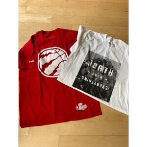 Toronto Raptors 2 shirt bundle short sleeve sz Large